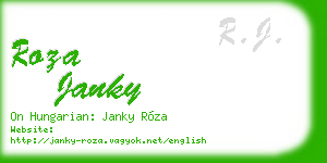 roza janky business card