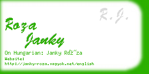 roza janky business card